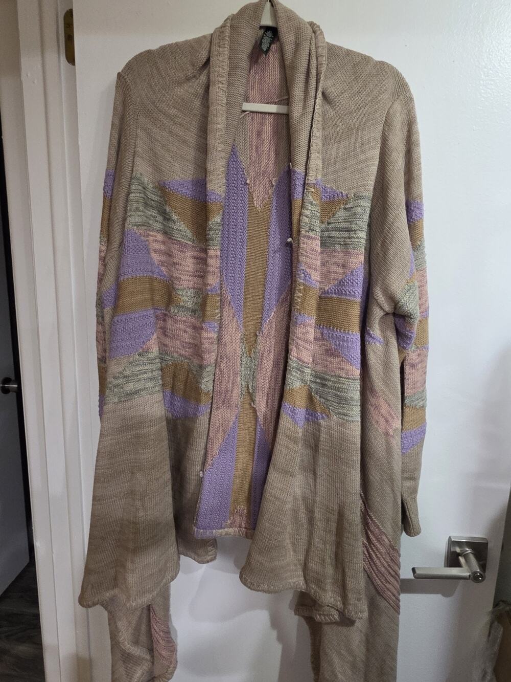 Lauren Ralph Lauren Sweater Womens 3X Cardigan Aztec Western Cotton Wool Blend